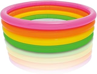 Intex Pa Toys 4 Rings Baby Pool (Multicolour, 66" x 18", 56441Np)