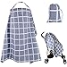 Housse d'allaitement Muslin pour l'allaitement maternel intimité Écharpe de couverture pour l'alimentation du bébé taille généreuse Protection totale de l'allaitement maternel à 360°(gris)