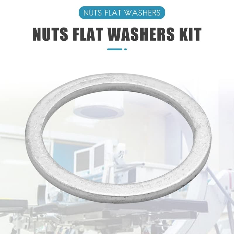 Flat Washers,Automotive Oil Drain Plug Gasket Aluminum Flat Washer Assortment Kit, Metric(470 Pcs 18 Sizes)