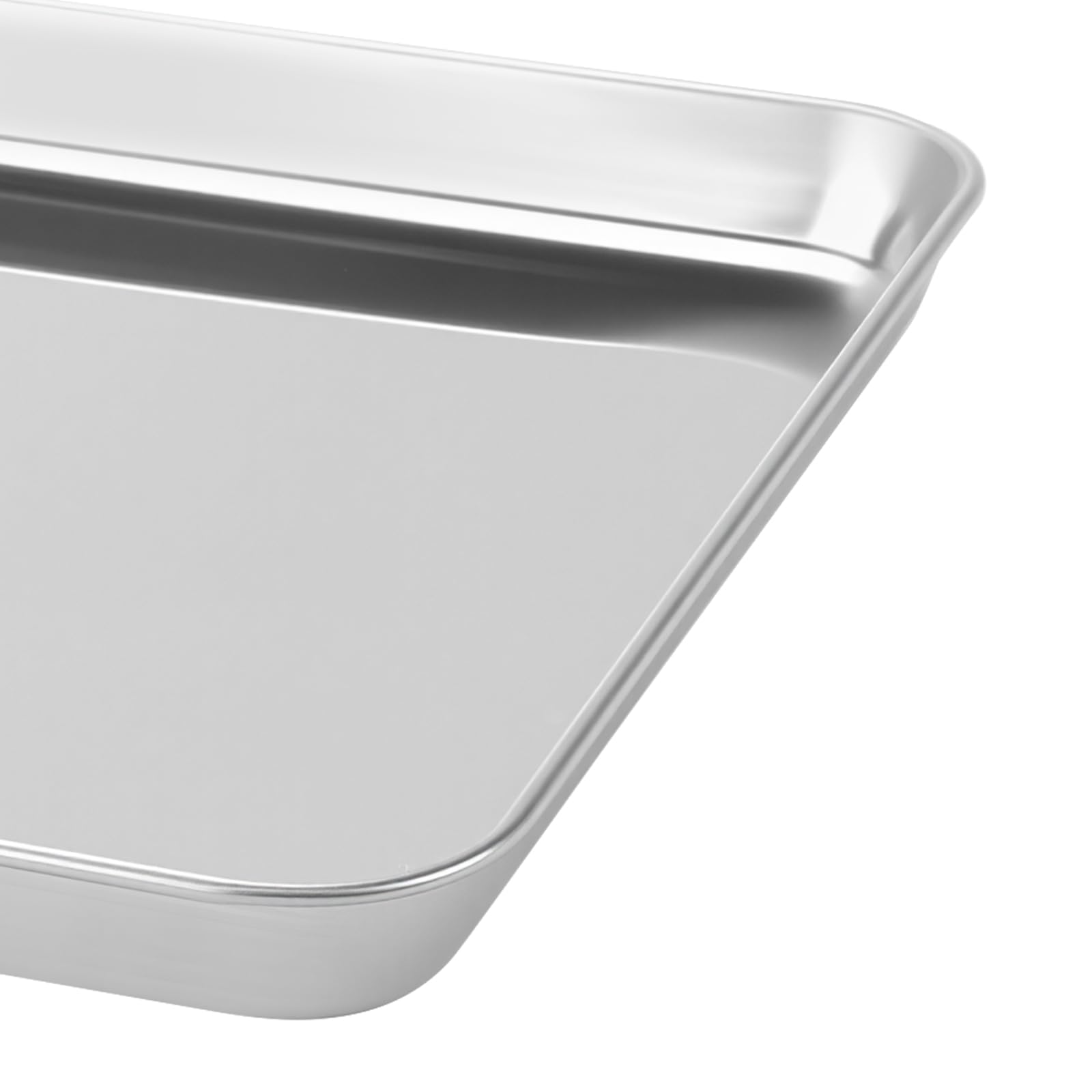 SOUJAP 6 teglie da forno, rettangolari in acciaio inox, per cottura, arrosto, cottura, 40,5 x 30,5 x 2,5 cm, lavabili in lavastoviglie