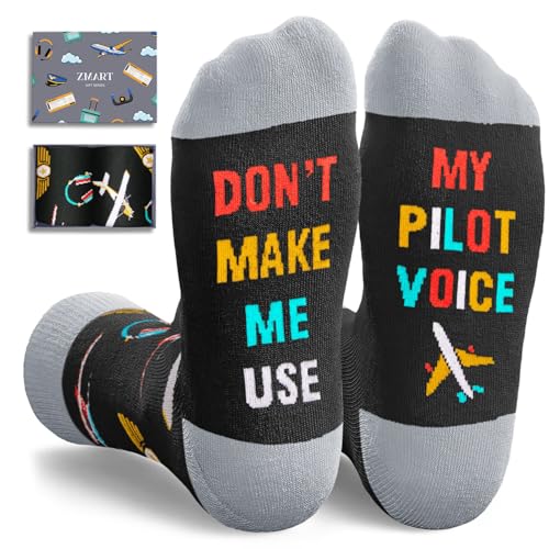 Zmart Air Traffic Controller Gifts - Airplane Gifts, Pilot & Aviation Socks