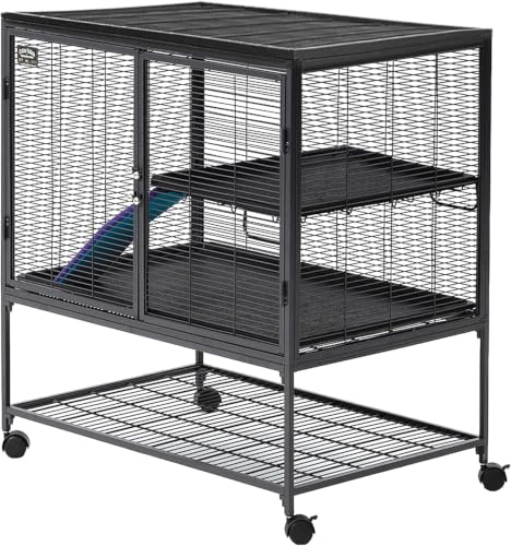 MidWest Homes for Pets Ferret Nation Double Unit Small Animal Cage 4 Tiers Includes Pans Shelves Ramps & Covers For Ferrets & Small Animals product thumbnail 9