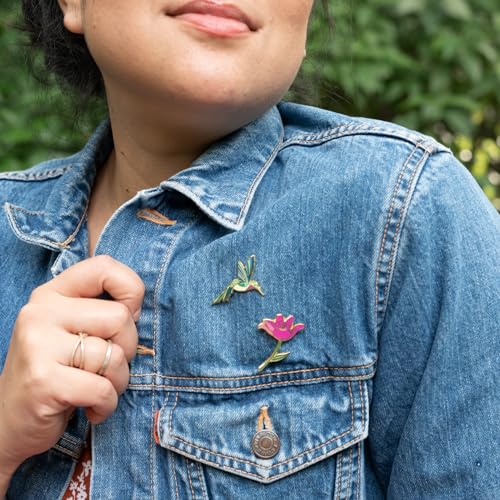 Cute Hummingbird Enamel Pin – Hard Enamel Hummingbird Lapel Pin, Colorful Hummingbird Brooch, Perfect Gifts for Hummingbird Lovers2