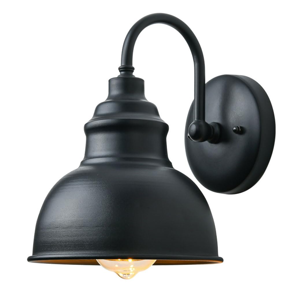 SXSCARKX Retro Country Outdoor Wall Mount Light Simple Gooseneck Farmhouse Lamp Frosted Finish Body Sconce Waterproof and Rustproof Patio