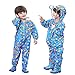 Baogaier Imperméables Enfants, Imperméables à Capuche Combinaison de Pluie Poncho Veste Voiture Excavatrice Respirant Manches Longues Vêtements pour Enfants Garçons 1-3 ans - Blue