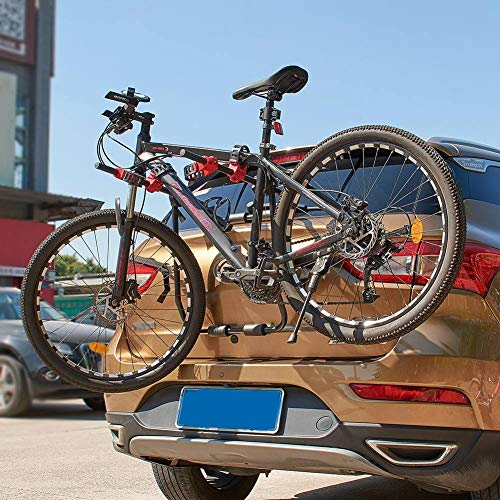 Blueshyhall Bike Carrier Trunk Mount Bike Rack for SUV Car Heavy Duty 2 Bike Carrier Mount