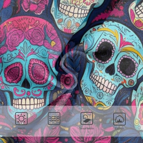 Joisal Colorful Skulls Flowers Dark Blue Toddlers Underwear Floral 2t Cotton Cute Panties Girl Florals Undies Kids Briefs3
