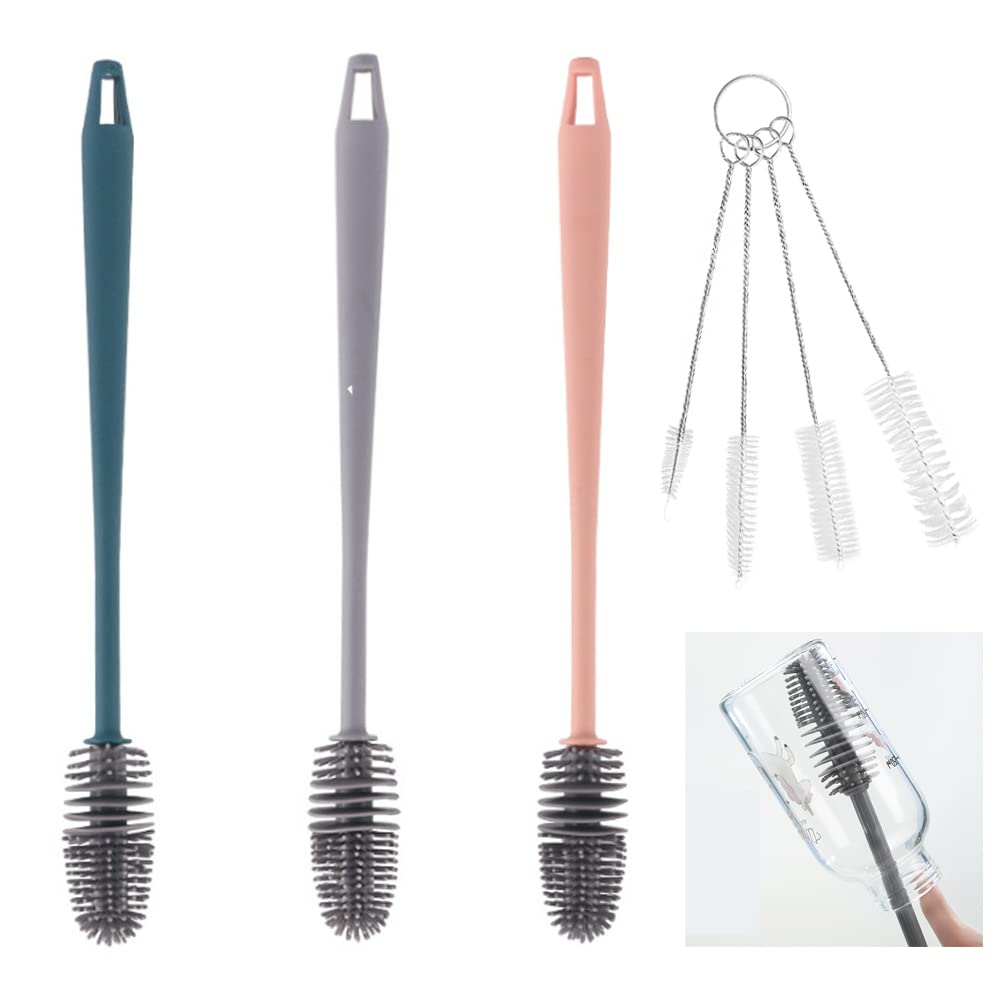 Spazzole In Silicone Per Pulizia 360° - Kit Per Bottiglie, Pentole E Lavello Da Cucina
