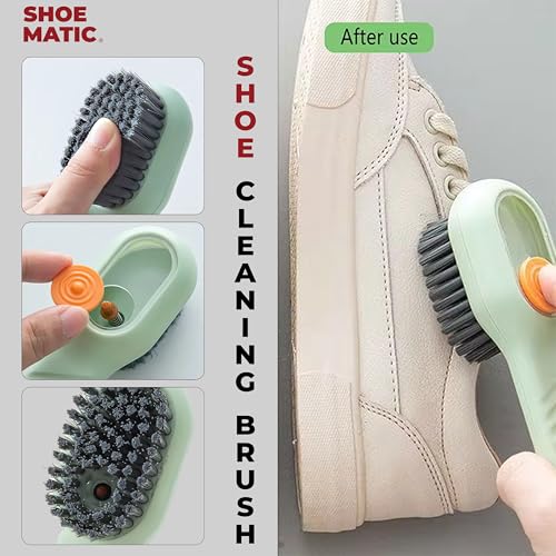 Image of SHOEMATIC Ultimate 5-in-1 Shoe Care Kit | Cleaning Foam (150ml) + Cleaning Hard Brush + 3 Disposable Soft Scrub Sponges + Microfiber Cloth + Shoe Cover