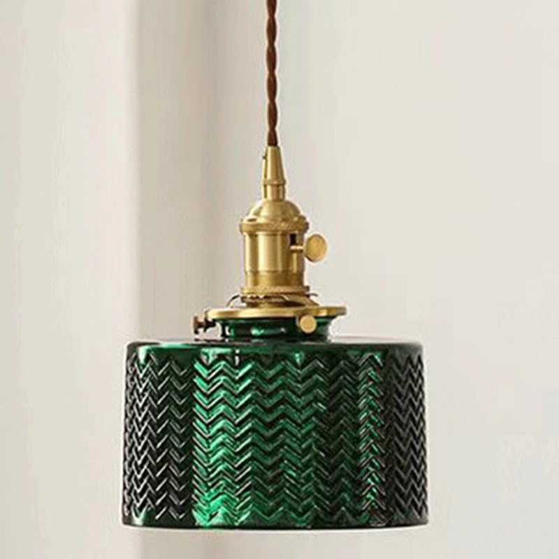 Lustre de plafond réglable pour salon chic avec verrerie rétro style japonais