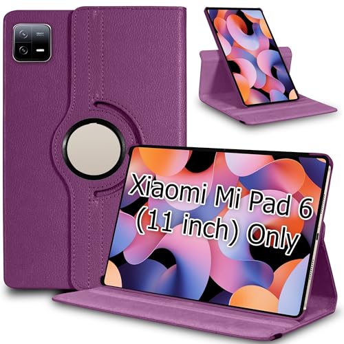 Image of Flip Cover for Xiaomi Mi Pad 6 (11 inch) 360 Degree Rotating Stand Case Cover (Purple)