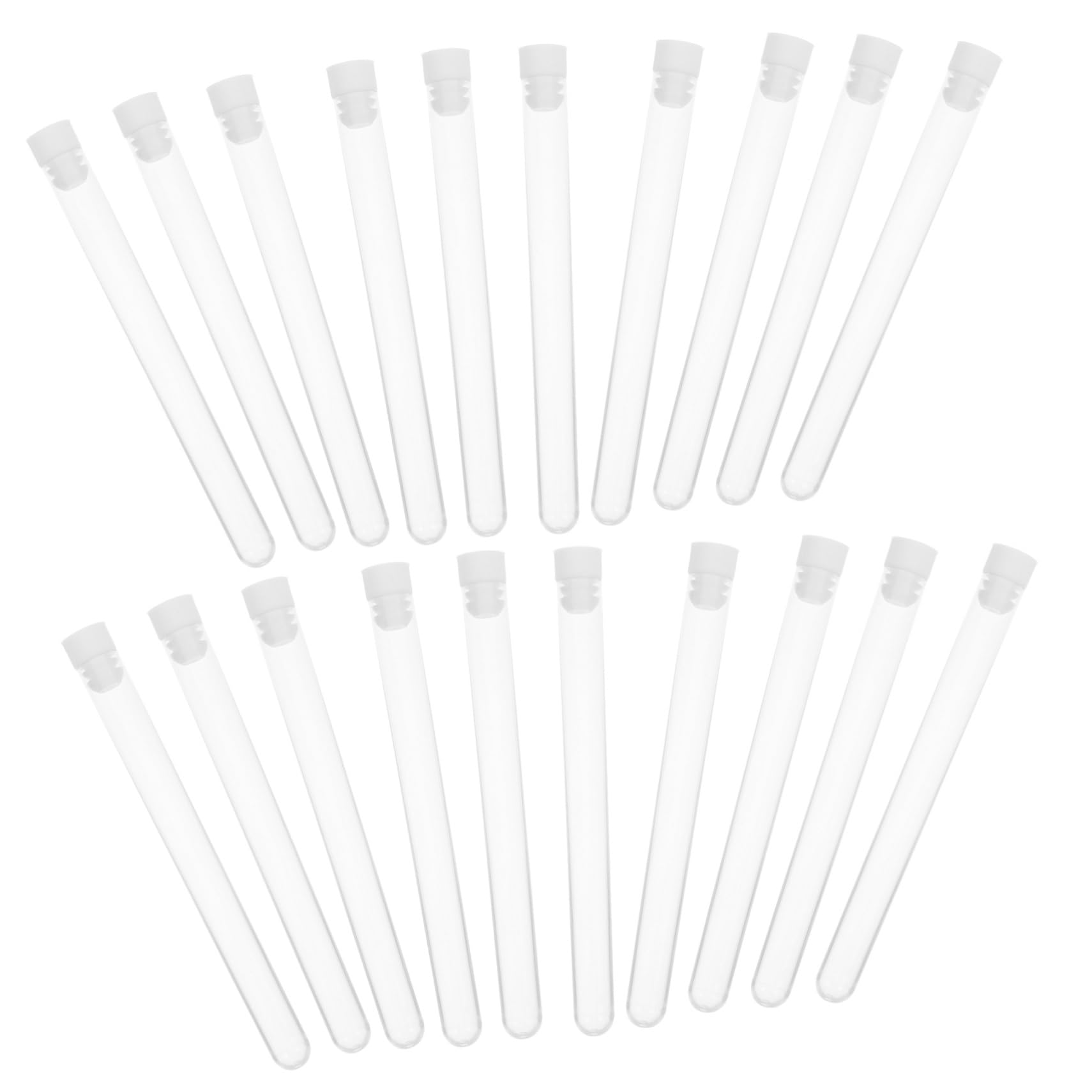 PRETYZOOM Portable Storage Tubes Caps 50pcs Plastic Test Tube Lids Wipes Holder Jewelry Vials Candy Bottles