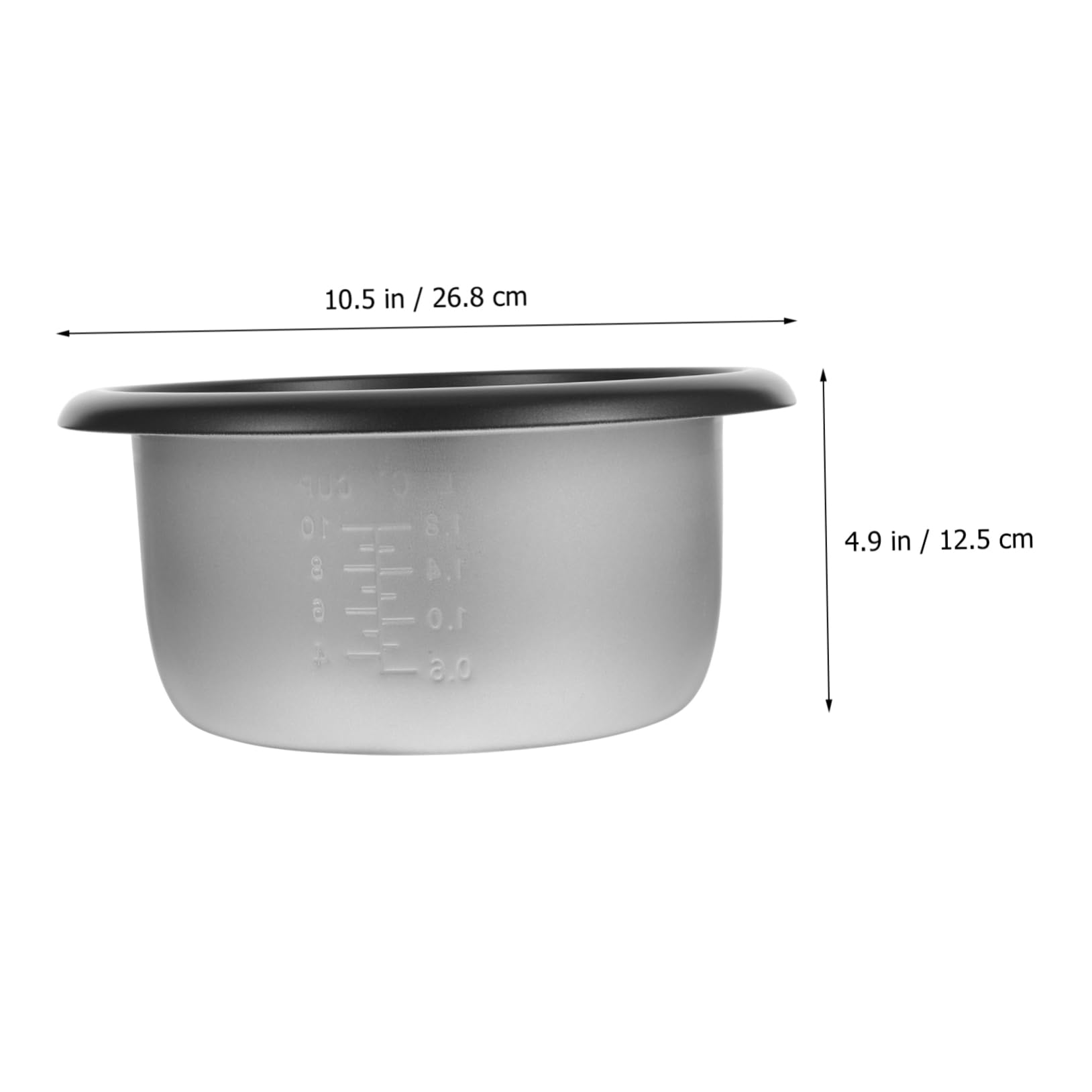 IMIKEYA Reiskocher Innentopf aus Aluminiumlegierung 4l Ersatz Innenkochtopf mit Antihaftbeschichtung für Zuhause und Studentenwohnheime Benutzerfreundliches Küchenzubehör