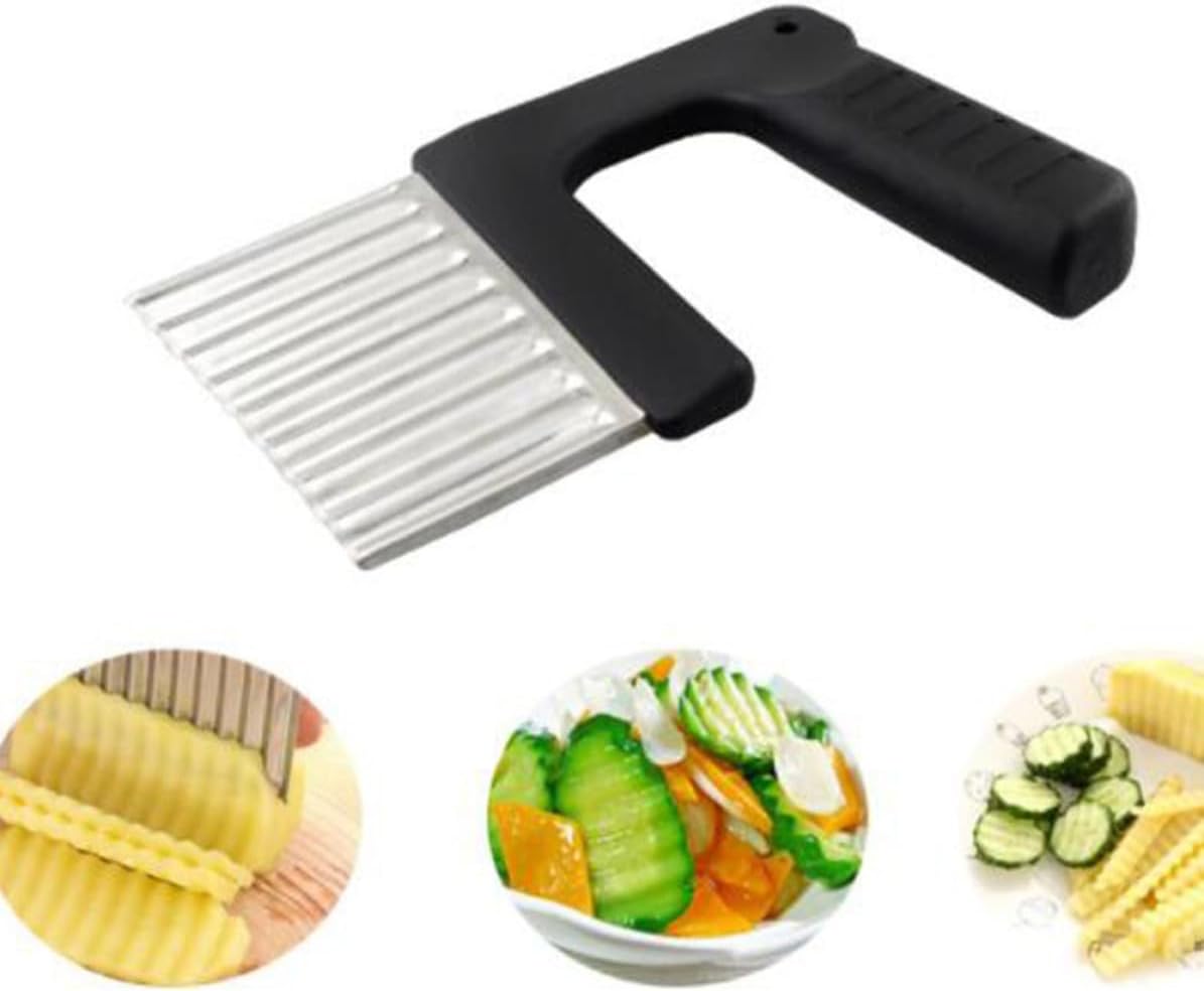 2pcs Stainless Steel Crinkle Cutter for Waffle Fries and Salad
