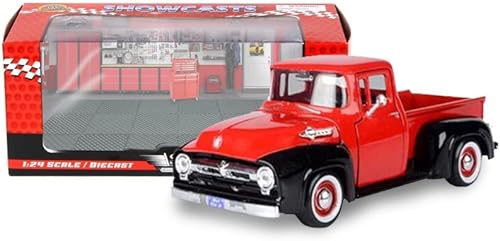 1956 F-100 Pick Up, rojo/negro 73235AC/RBK - Modelo de coche fundido a presión a escala 1/24