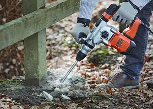 BLACK+DECKER SDS+ Bohrhammer, 1250-W-Motor, 3-Modus-Funktionalität, 3,5-J-Schlagkraft, einschließlich Bohrer & Meißel, BEHS03K-QS – Bild 6