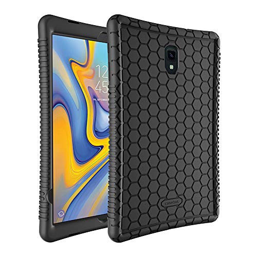 Fintie Funda de Silicona para Samsung Galaxy Tab A 10.5 2018 - [Honey Comb Series] Carcasa Ligera de Silicón Antideslizante para Niños a Prueba de Golpes para Modelo SM-T590/T595, Negro