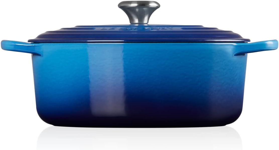 Le Creuset Cocotte oval de hierro fundido, 29 cm, 4, 7 L, Todas Las Fuentes de Calor incluso induccin, Azure, 21178292202430