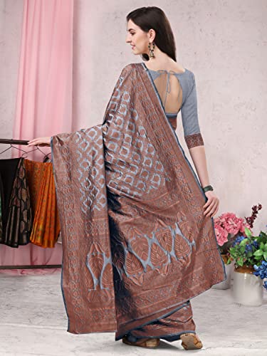 Image of MIRCHI FASHION Women Saree | Jacquard Banarasi Silk Woven Ethnic Motif Office Wear Sari