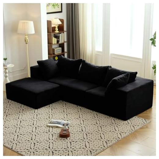 27+ Creative Open Basement Ideas You’ll Love 2 Vamcheer Modular Sectional Sofa with Chaise, Modern L Shaped Cloud Couch with Deep Seat, Sectional Couches for Living Room, Bedroom, Office, No Assembly Required, Black