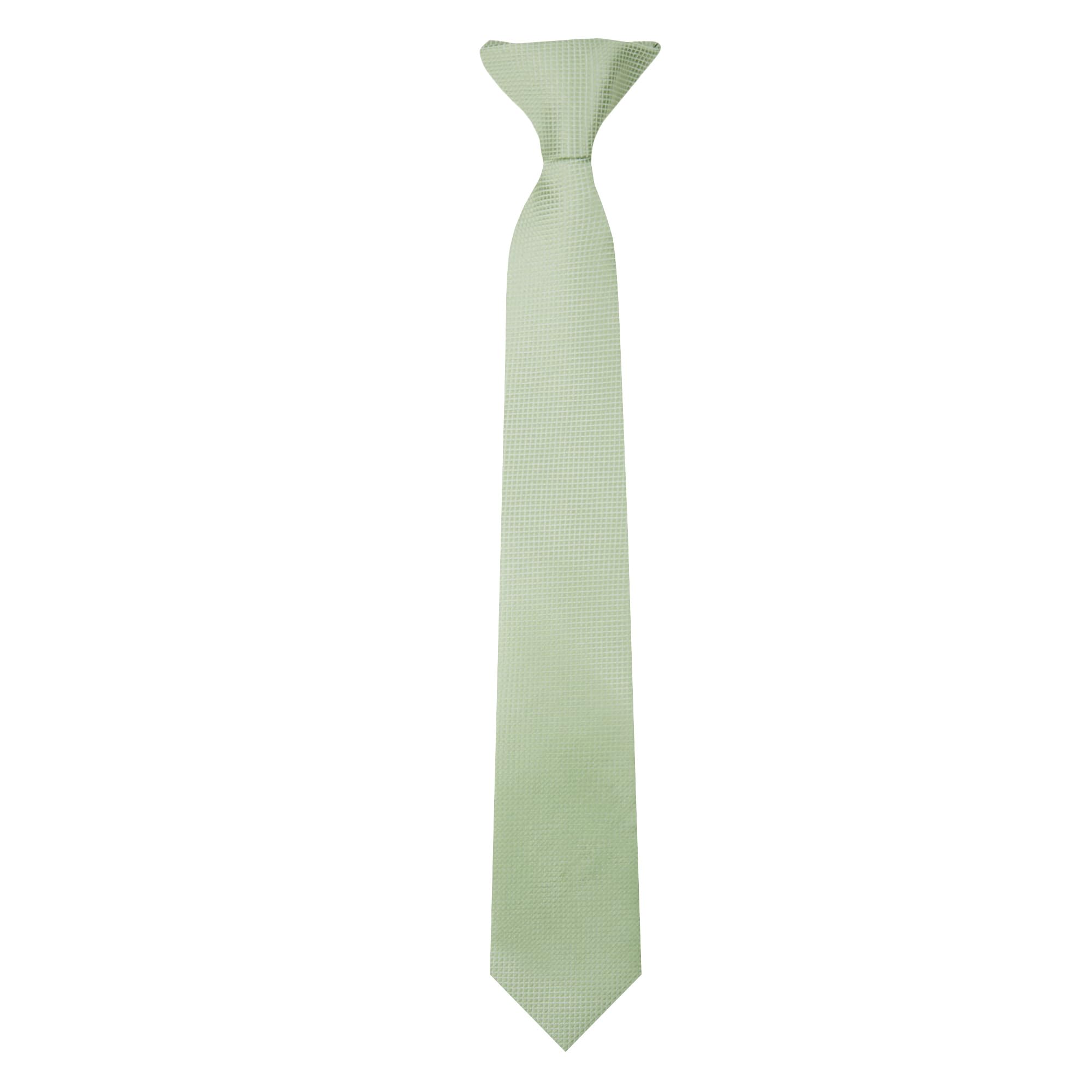 Boys' Woven Subtle Mini Squares 14-inch Clip-On Neck Tie-image-1