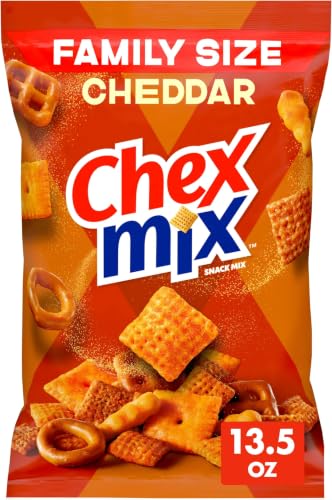 Chex Mix Cheddar Snack Mix, Savory Snack Bag...