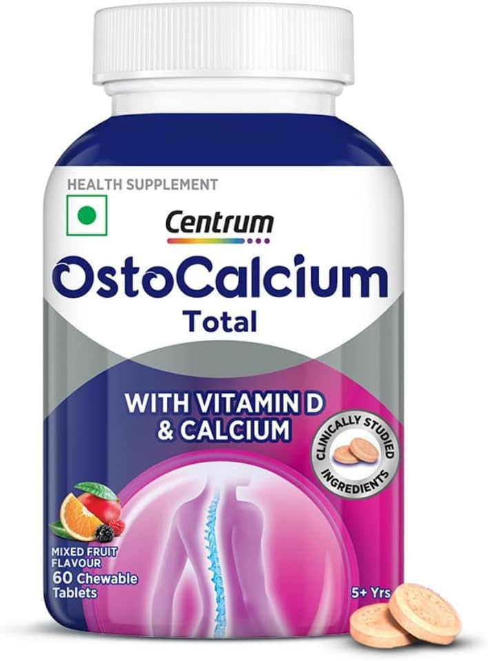- Ostocalcium Total Chewable Tablets For Women & Men | Vitamin D & Calcium Tablets To Support Strong Bones, Joints & Muscles |60 Tablets, 128 Grams