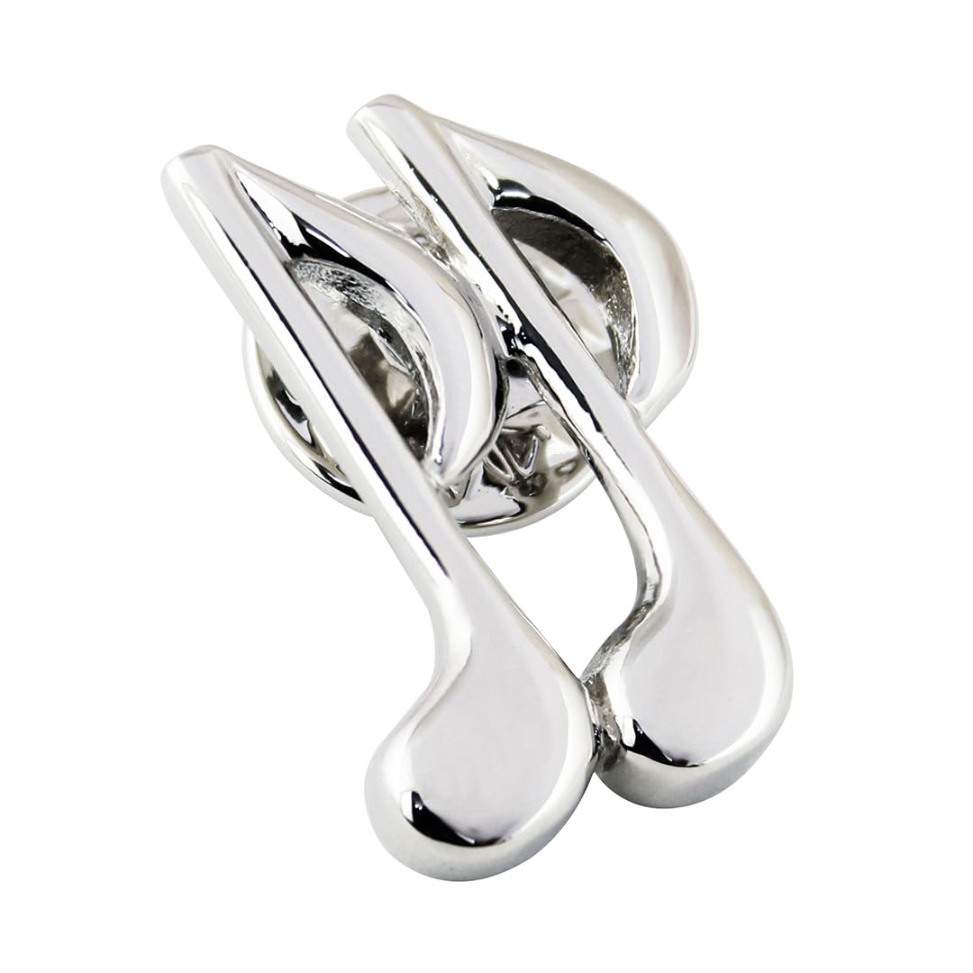 Peluche Music Snop Silver Rhodium Plated Lapel/Brooch Pin for Men (B01M1EK9WB) Amazon Price History, Amazon Price Tracker
