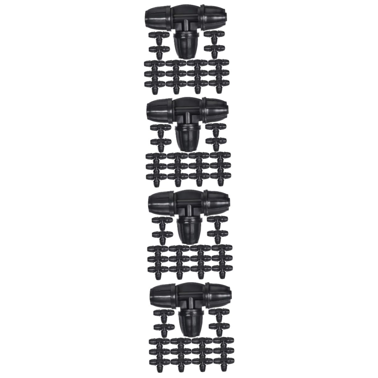 Connettore a T, 80 pezzi Giunto a T for irrigazione a goccia Tubi for irrigazione Connettori for tubi flessibili Parti for irrigazione a goccia Connettore for tubo dell'acqua Ugello a goccia Raccordo