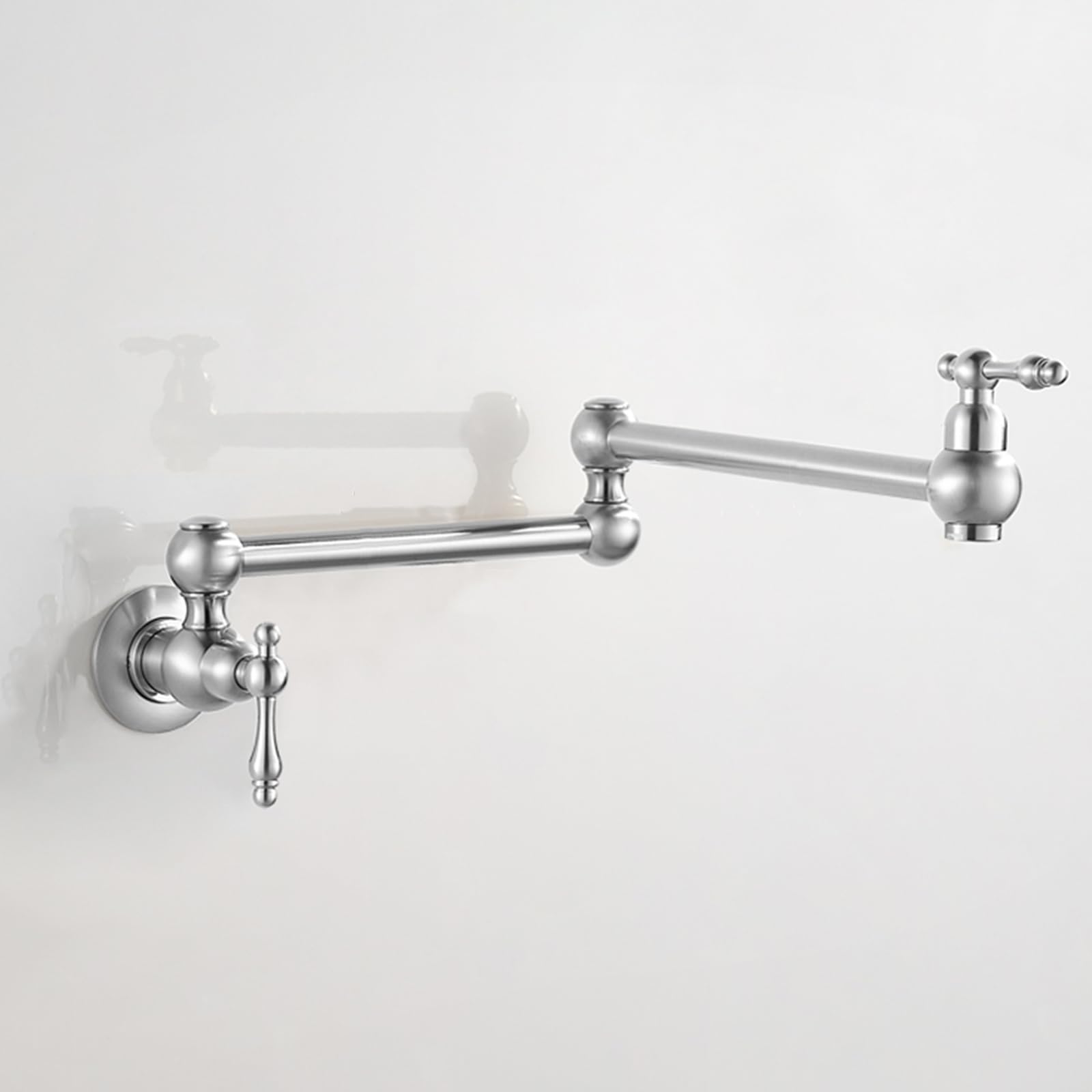 Robinet de cuisine mural pliable en laiton, idéal pour remplir les grandes marmites