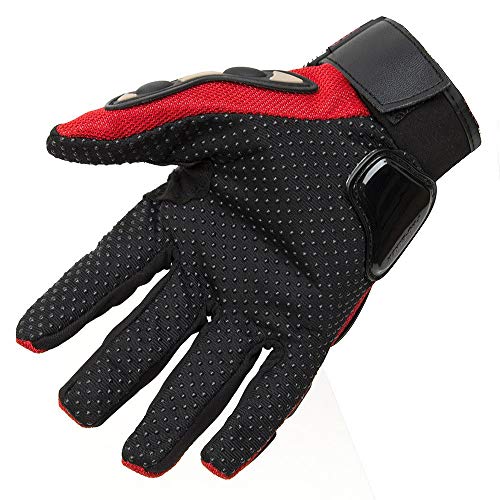 Muydz Upgreat Full Finger Knuckle Motorcycle Motorbike Powersports Racing Safety Gloves Outdoor Gloves For Men And Women (Red, M) #TOP2