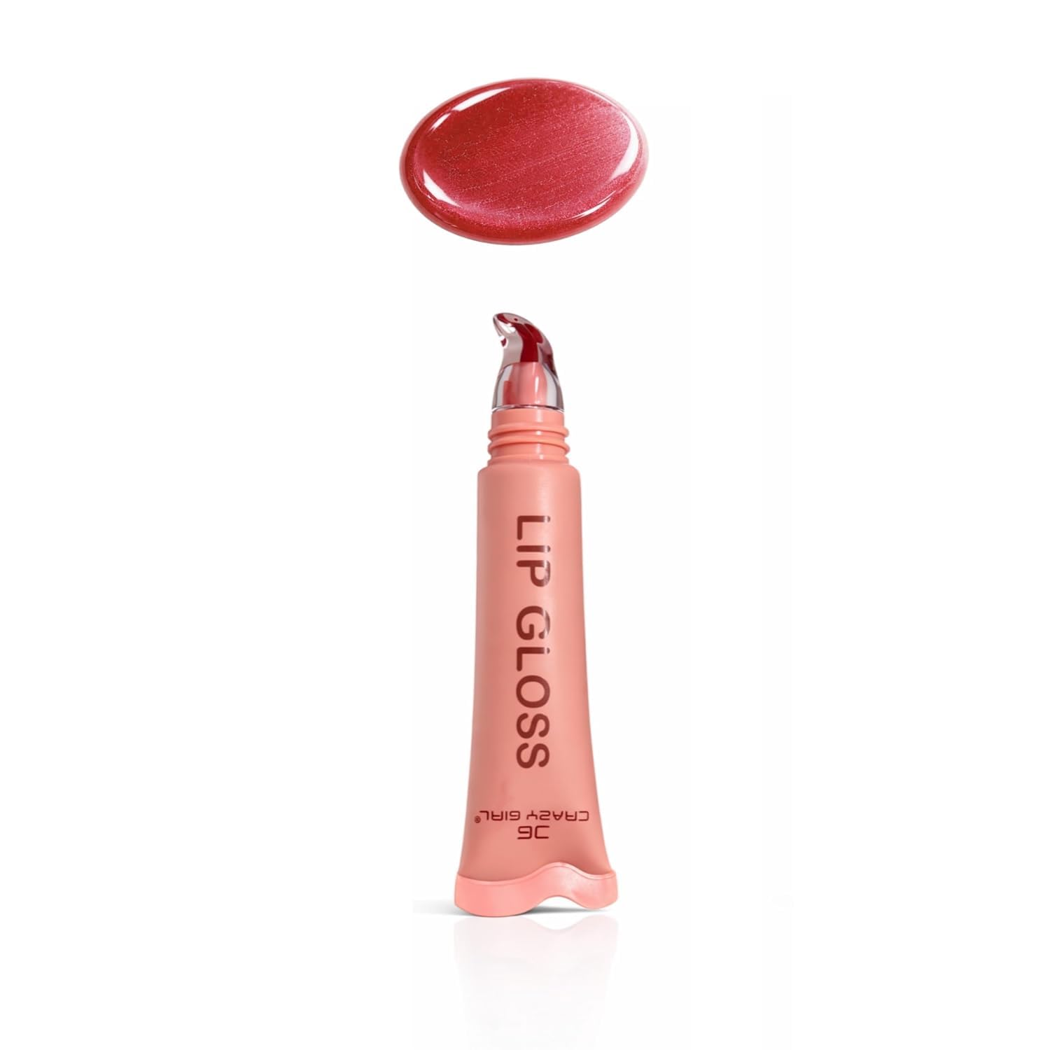 Korean Crystal Glaze Moisturizing Lip Gloss | Kawaii Cute Tube Lipgloss| Strawberry, Honey & Jojoba Oil Infused | Hydrating Non-Sticky Glass Shine Lip Balm for Girls & Women (Burnt Maroon)-picture-22