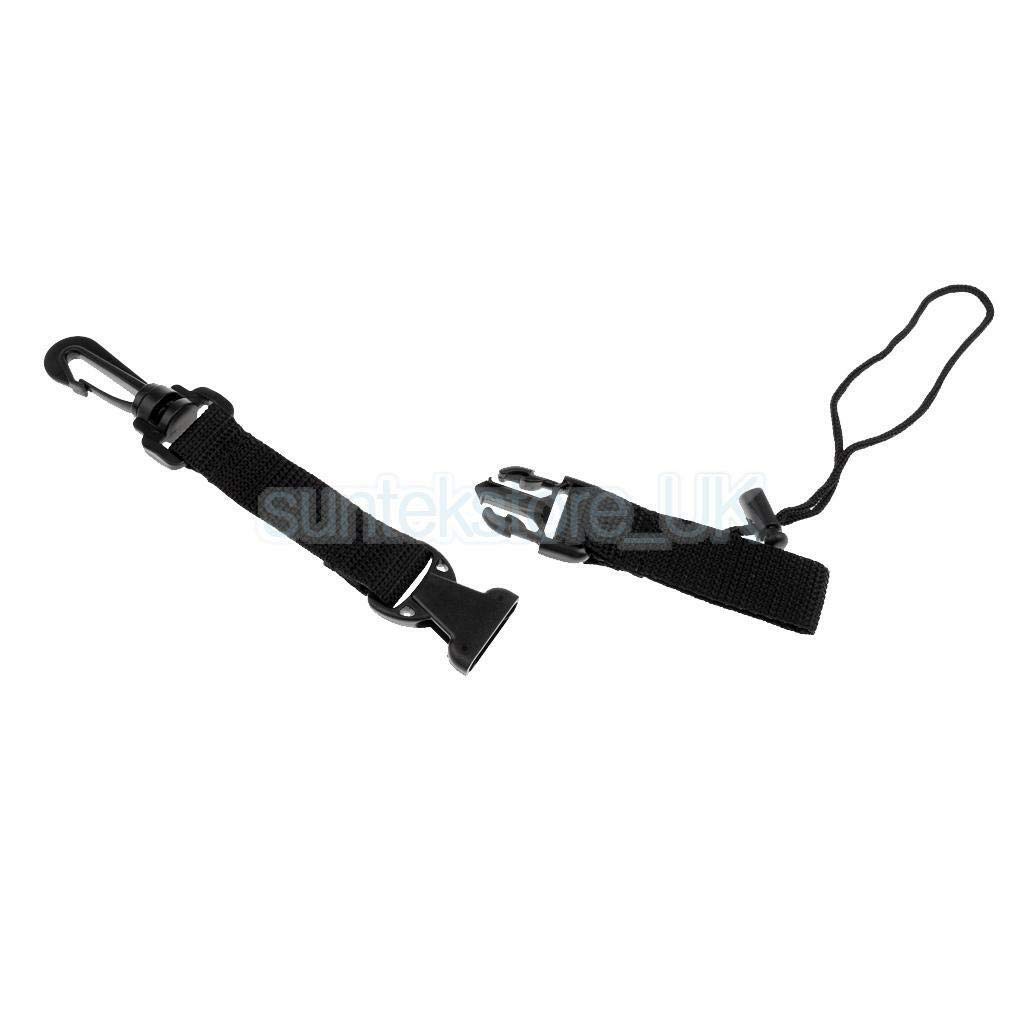 ELECTROPRIMEELECTROPRIME Scuba Diving Dive Lanyard Webbing Strap w/Snap Clip & Quick Release Buckle