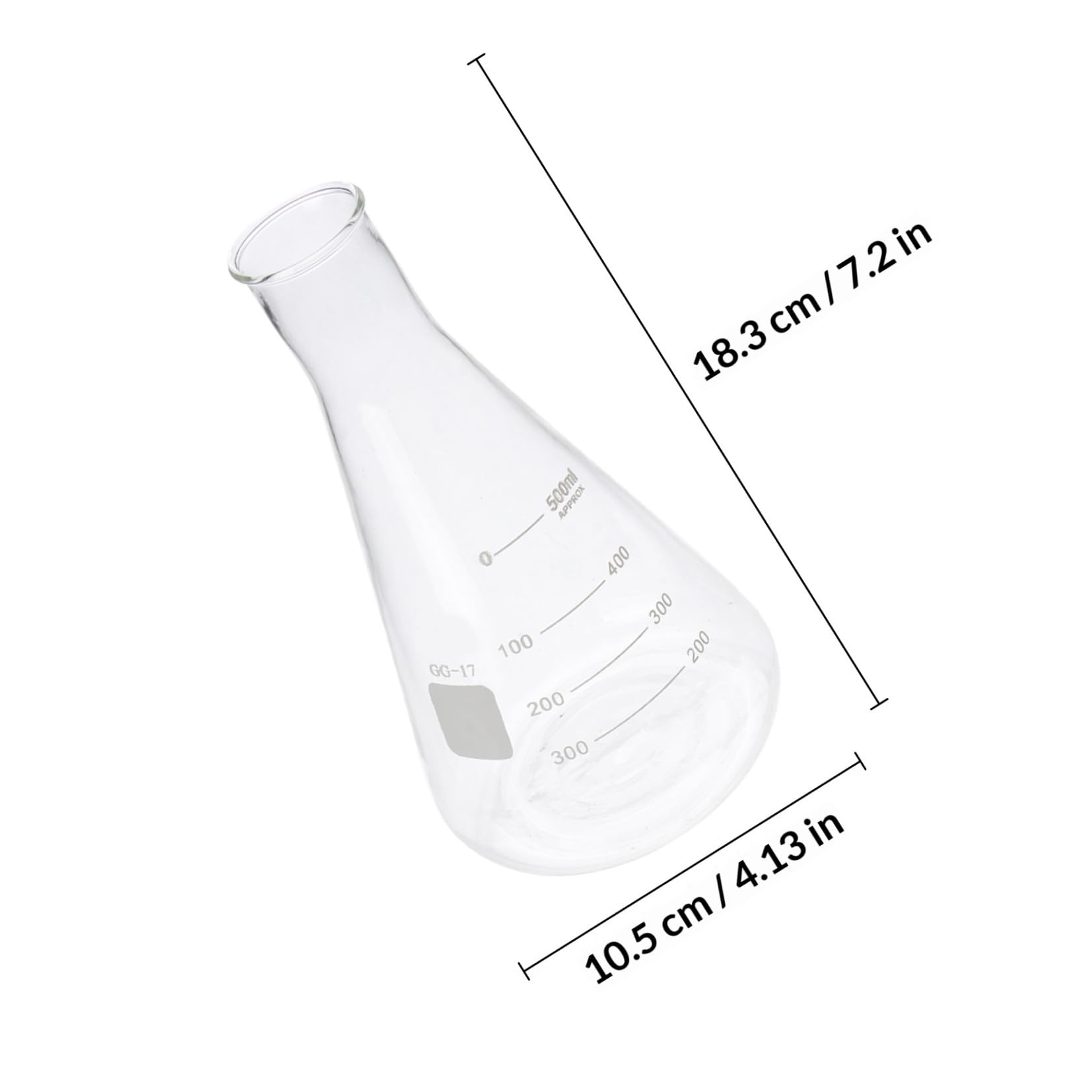 Hemobllo 4 Matraces Cónicos de Vidrio de Borosilicato, Base Plana, Medición Precisa, sin Burbujas, para Uso Escolar y Laboratorio
