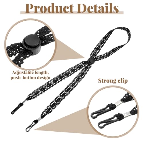 3 piezas de correas ajustables para sombrero con clips anti-pérdida miniatura 3