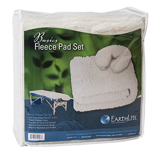 Image of EARTHLITE Massage Table Fleece Pads Sets - Cover Your Massage Table & Face Cradles in Cozy, Warm Fleece