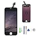 LCD Touch Screen Digitizer Replacement Full Assembly for iPhone 5S with Free Tools Kit (For iPhone 5S Black)