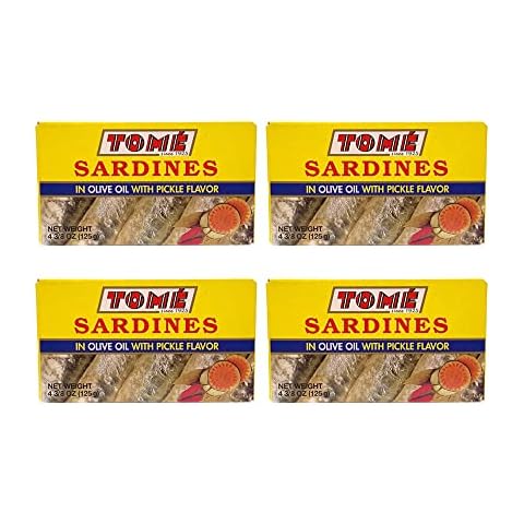 4 Packs Tome Sardines (In Olive Oil w/ Pickle Flavor) 125g Ea Cover