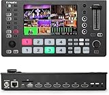 🌟【Écran haute définition de 5,5 pouces】FoMaKo 4K HDMI Video Mixer Switcher avec écran de surveillance intégré de 5,5 pouces, qui peut visualiser directement les signaux multi-écrans et les opérations de menu flexibles. L'écran LCD de 5,5 pouces permet une surveillance en temps réel directement sur le commutateur. Cette résolution intégrée garantit un retour visuel immédiat.
