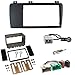 Autoradio Doppel 2-DIN Blende Einbaurahmen Radioblende schwarz + ISO KFZ Radio Adapter Adapterkabel + Antennenadapter für Volvo S60 / V70 ab 09.2004-2009 XC 70 ab 2004-2007 ohne Telefonbedienfeld