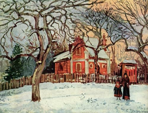Affiche Impression d'art Châtaigniers à Louveciennes de Pissarro - Toile Murale 60x90cm