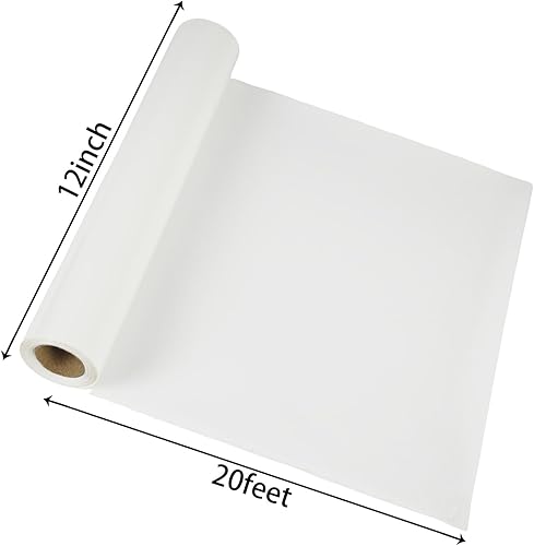 Miniatura 3 de guangyintong Vinilo de transferencia de calor 3D Puff - 12 pulgadas x 20 pies de vinilo HTV blanco soplado - Rollo de vinilo para planchar en