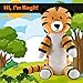 Attatoy Regit The Plush Tiger Toy, 17-Inch Tall Striped Sitting Tiger Stuffed Animal