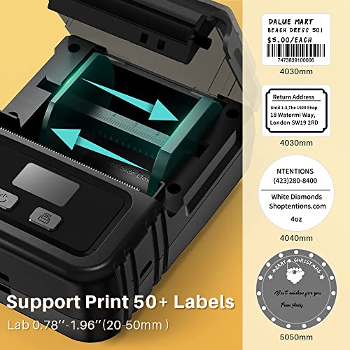 Phomemo M120 Label Maker- Barcode Printer Bluetooth Thermal Label Maker Machine 2 Inch 50Mm Barcode Label Printer For Retail, Qr Code, Small Business, Compatible With Android, Ios & Pc, Black #TOP3