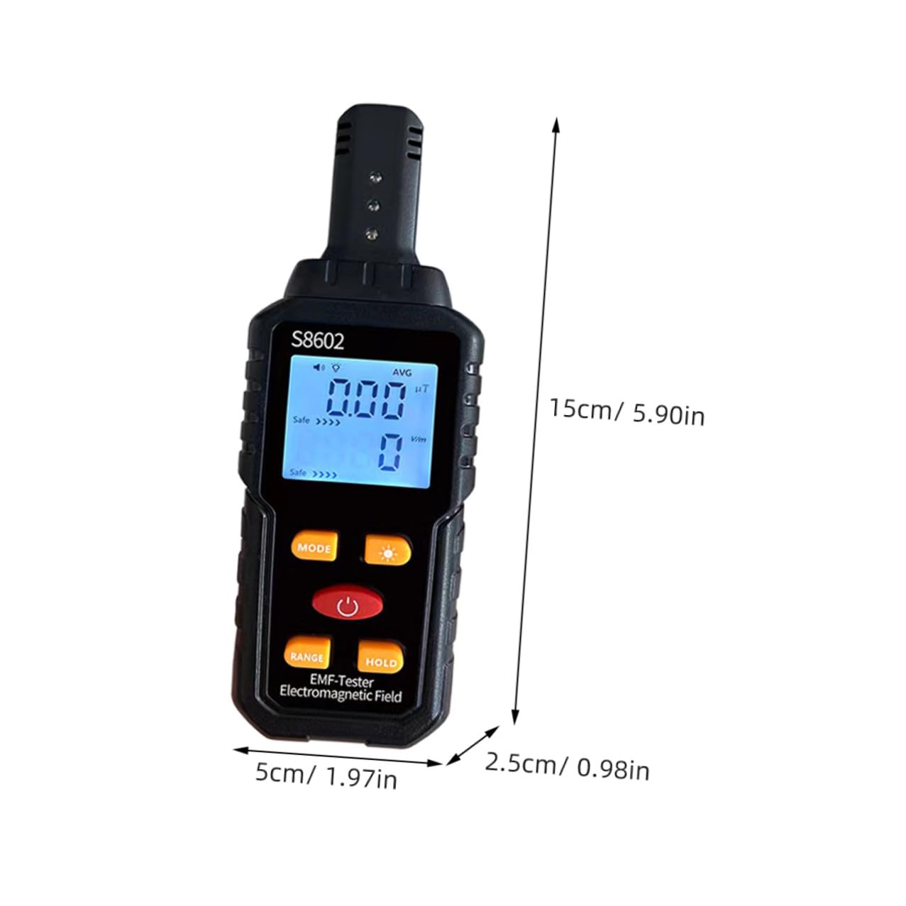 Sosoport Misuratore Emf per Campi Elettromagnetici Rivelatore di Campo Magnetico Digitale Portatile per Uso Domestico e Industriale per Testare Tv Forni Microonde Frigoriferi e Computer