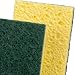 Global Industrial Resort Cut Scrub Sponge, Yellow/Green, 2.75