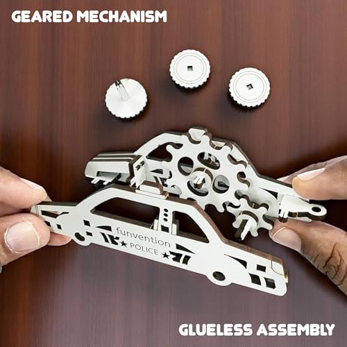 Image of Funvention Birthday Return Gifts (Pack of 24) Fun Fidgets - Cars Series | DIY Mini Mechanical Models 3D Puzzle Return Favours for Kids Birthday Party 5+ Years Made in India Toys Return Gift, Silver