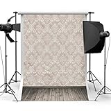 DODOING 3x5ft Vinyl Photography Background Chic Rhombus Wall Wooden Floor Scene Backdrops Photo Studio Props 0.9x1.5m