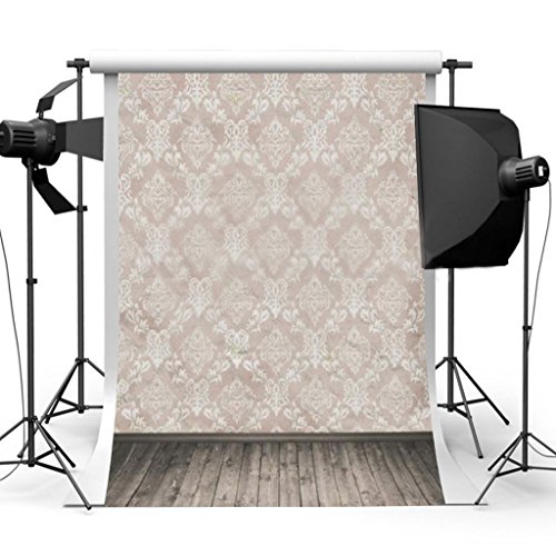 DODOING 3x5ft Photography Background Chic Rhombus Wall Wooden Floor Scene Backdrops Photo Studio Props 0.9x1.5m
