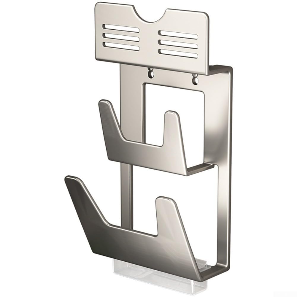 para soporte Sartenes Ajustable 6-13 Pulgadas Sin Taladro para(D) | Ahorra espacio, ajusta 6-13 pulgadas, montaje pared, aluminio ligero, cocina ordenada